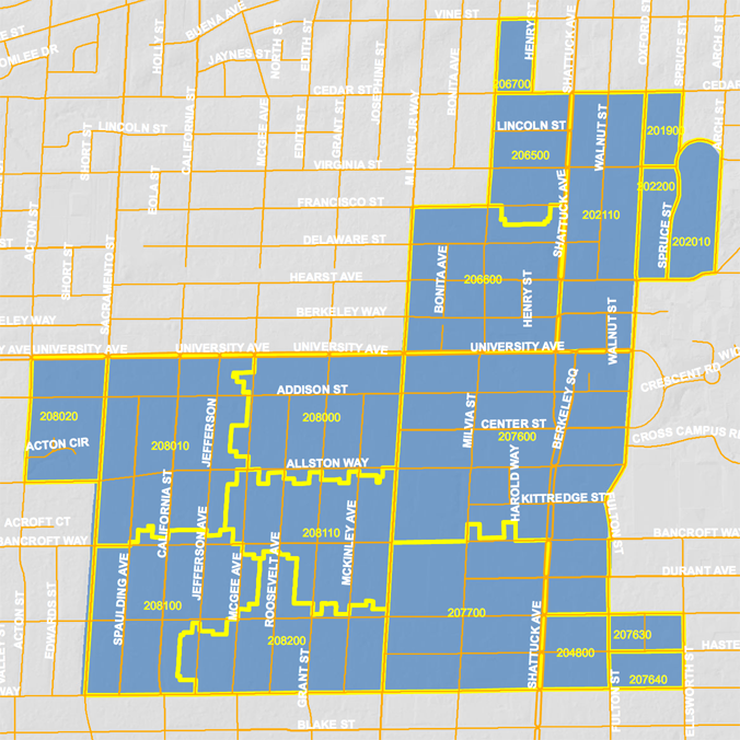 map of Berkeley district 4