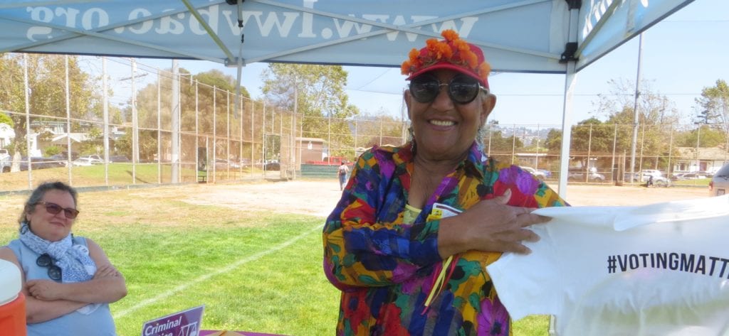 The League tent at the Berkeley High Reunion Picnic