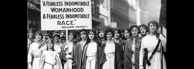 Women marching for the vote