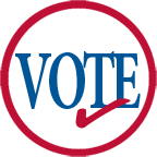 Vote logo with check mark