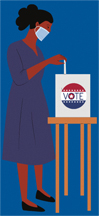 Woman voting