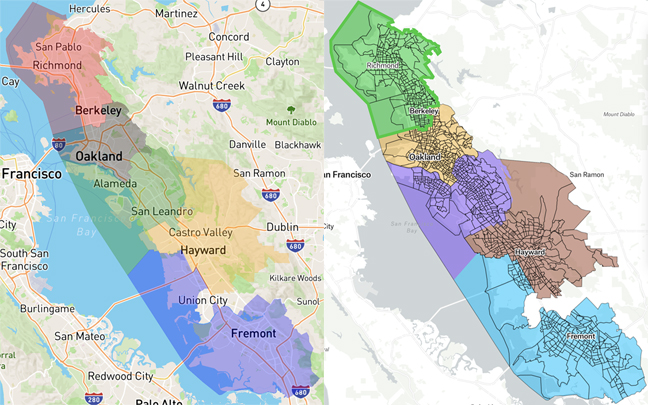 AC Transit Redistricting maps